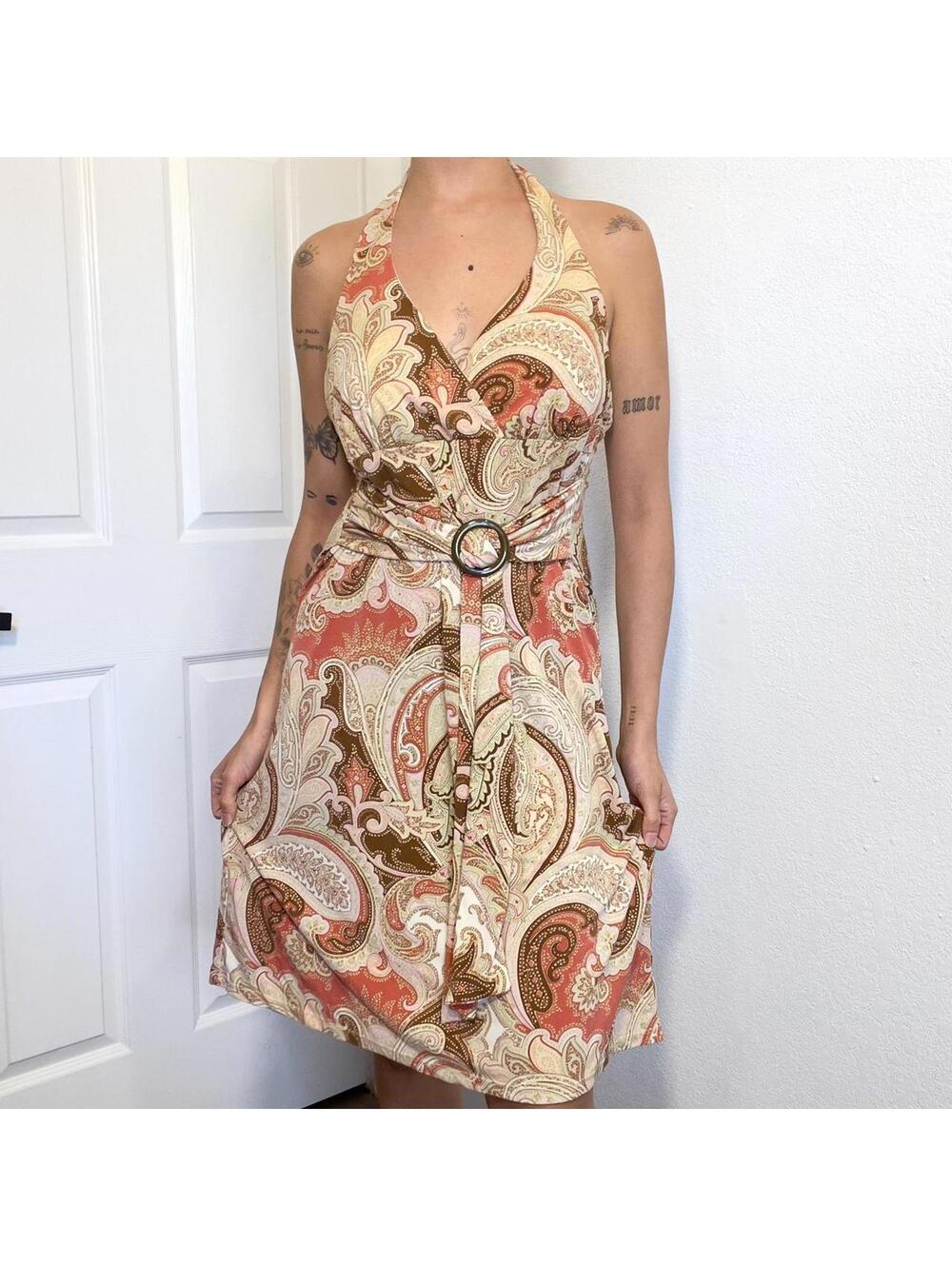 Paisley Halter Dress